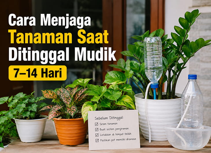 Cara Menjaga Tanaman Saat Ditinggal Mudik 7–14 Hari