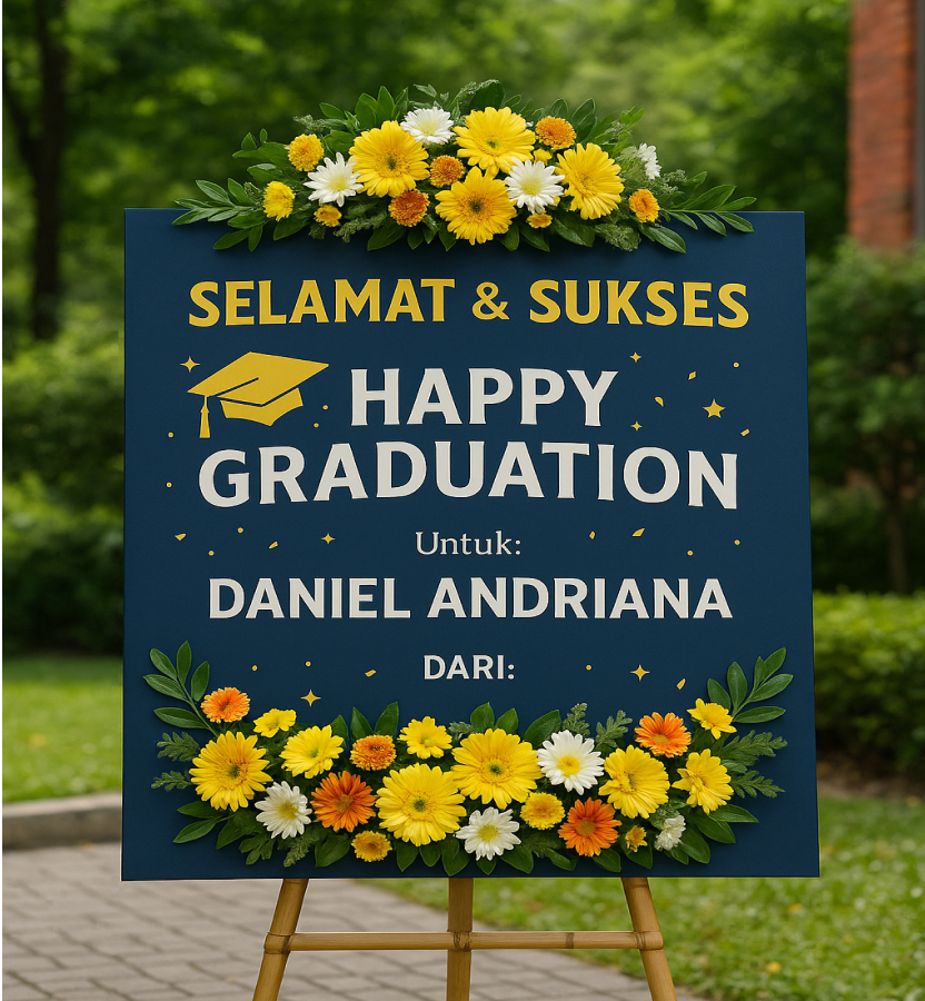 Karangan Bunga Papan Wisuda